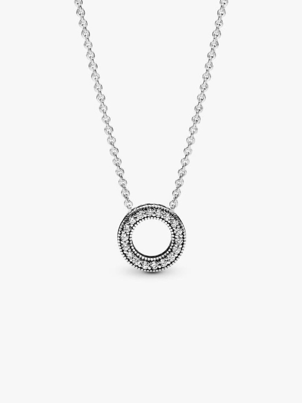 Pandora Pavé Circle Collier Necklace Sterling silver